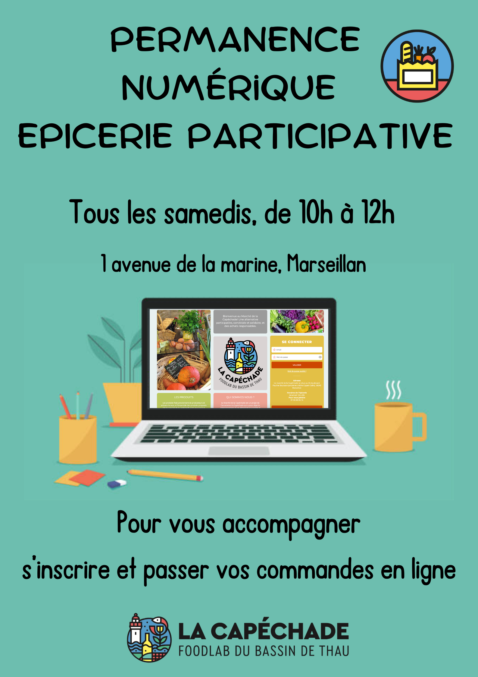 Permanence numérique épicerie participative